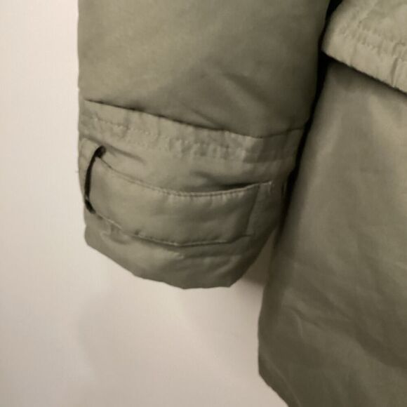 Woman Within Down Filled Hooded Olive Green Womens Parka Size 1X - Picture 6 of 10